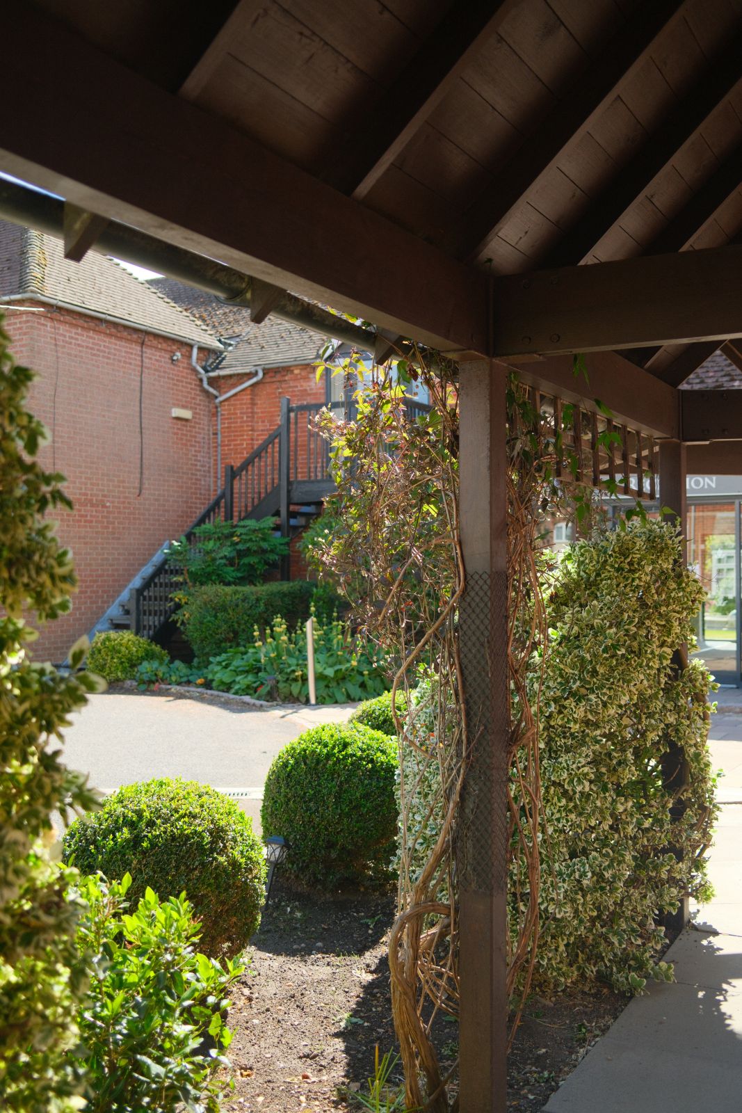 Hotel courtyard
